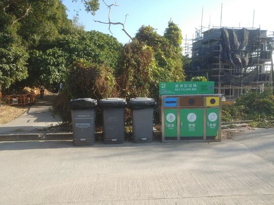 Beside bin site next to Lamp Post 44464 at Tai Wan San Tsuen, Lamma Island
